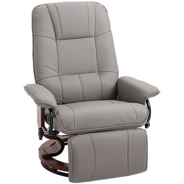 Hashtag Home Affric Upholstered Manual Recliner with Footstool